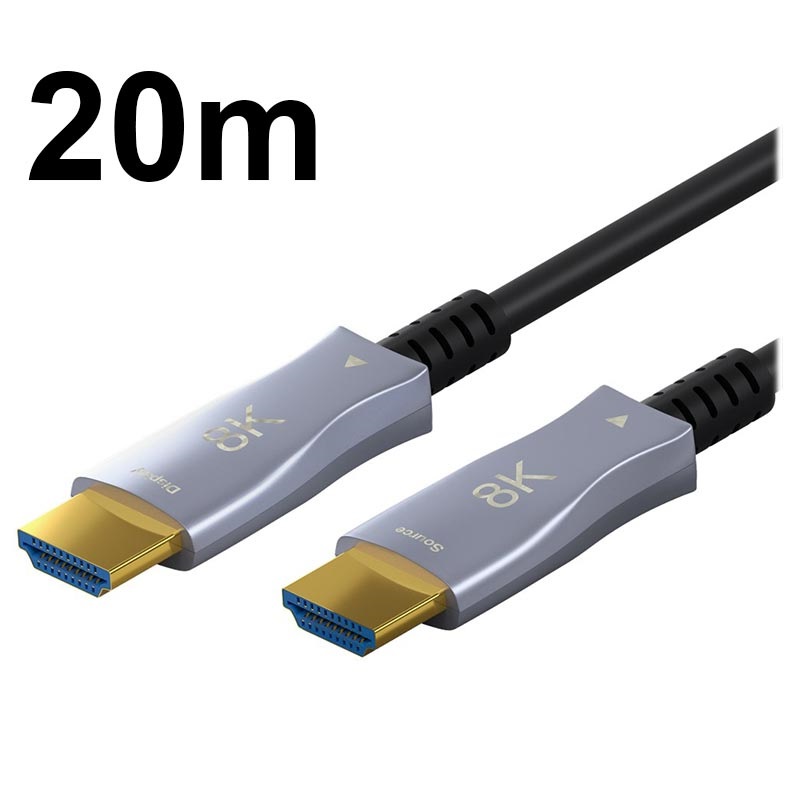 perle folder bryder daggry Goobay HDMI 2.1 Aktivt Optisk Kabel - 20m