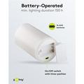 Goobay LED ægte vokslys med 3D-væv og timerfunktion - 4 stk. - Hvid