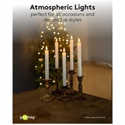 Goobay LED stearinlys af ægte voks med fjernbetjening - 5 stk. - Hvid