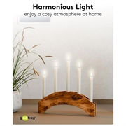 Goobay LED stearinlys af ægte voks med fjernbetjening - 5 stk. - Hvid