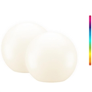 Goobay LED-solcelledrevne RGBW-dekorationskugler - størrelse M - 2 stk.