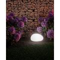 Goobay LED-solcellelampe i RGBW med stenformet design - størrelse M - 2 stk.