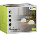Goobay LED-solcellelampe i RGBW med stenformet design - størrelse M - 2 stk.