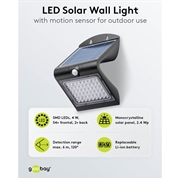 Goobay LED-solvægslampe med bevægelsessensor - 4W