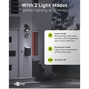 Goobay LED-solvægslampe med bevægelsessensor - 4W
