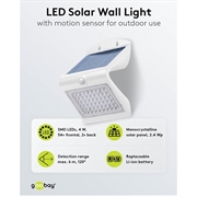 Goobay LED-solvægslampe med bevægelsessensor - 4W - Hvid