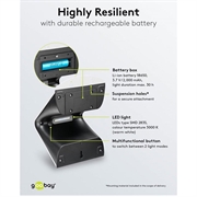 Goobay LED-solvægslampe med bevægelsessensor - 4W - Hvid