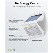 Goobay LED-solvægslampe med bevægelsessensor - 4W - Hvid
