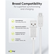 Goobay Micro USB-kabel - 1m - hvid