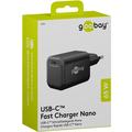 Goobay Nano 65W USB-C PD GaN-hurtigoplader - sort
