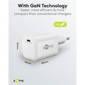 Goobay Nano 65W USB-C PD GaN-hurtigoplader - hvid