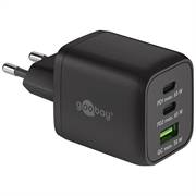 Goobay Nano 65W USB-C PD GaN-hurtigoplader med flere porte