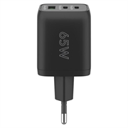 Goobay Nano 65W USB-C PD GaN-hurtigoplader med flere porte