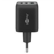 Goobay Nano 65W USB-C PD GaN-hurtigoplader med flere porte