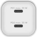 Goobay Nano GaN Dual USB-C PD hurtigoplader 35W