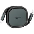 Goobay udtrækkeligt USB-C-kabel - 1m, 15W - sort