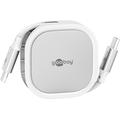 Goobay udtrækkeligt USB-C-kabel - 1m, 15W - hvid