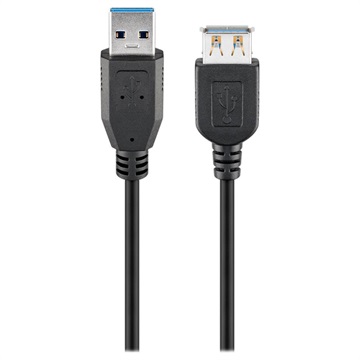 Goobay SuperSpeed USB 3.0 Forlængerkabel - 1.8m - Sort