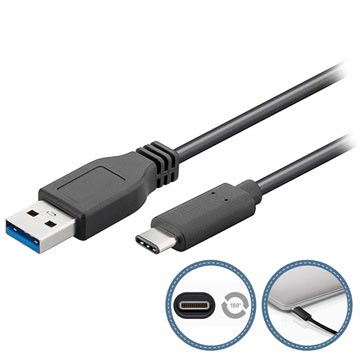 Goobay USB 3.0 / USB Type-C Kabel - 2m - Sort