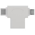 Goobay USB 3.0 til MicroUSB og USB-C T-Adapter - Hvid