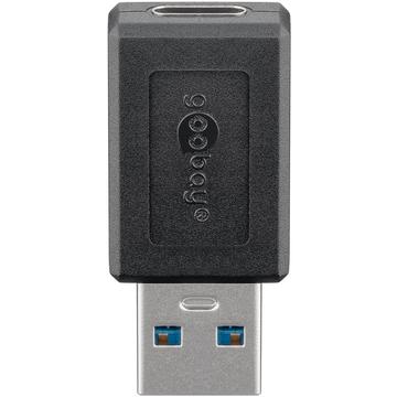 Goobay USB-C-adapter - USB-C hun/USB-A han - sort