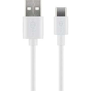 Goobay USB-C-kabel 0.5m - USB-C/USB-A - Hvid