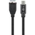 Goobay USB-C-kabel - USB-C/Micro USB 3.0 - 0,6 m - Sort