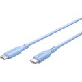 Goobay USB-C silikone-kabel - 1.5m, 60W - blå