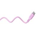 Goobay USB-C silikone-kabel - 1.5m, 60W - pink