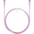 Goobay USB-C silikone-kabel - 1.5m, 60W - pink