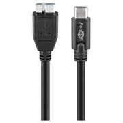 Goobay USB-C til Micro USB 3 10pin B han - 1m - sort