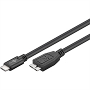 Goobay USB-C til Micro USB 3 10pin B han - 1m - sort