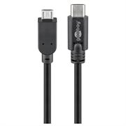 Goobay USB-C til Micro-USB OTG-kabel - 60cm - sort