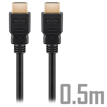 Goobay Ultra High Speed HDMI 2.1 8K Kabel - 0.5m - Sort
