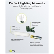 Goobay trådløse LED-juletræslys - 20 stk. - Varm hvid