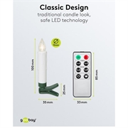 Goobay trådløse LED-juletræslys - 20 stk. - Varm hvid