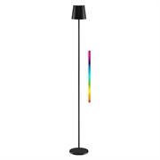 Goobay trådløs LED-gulvlampe XL 122cm - RGBW, 220lm, IP44, genopladelig - sort