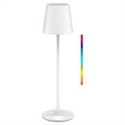 Goobay trådløs LED-bordlampe RGBW med berøringsbetjening - 38cm - hvid