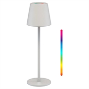 Goobay trådløs LED-bordlampe RGBW med berøringsbetjening - hvid