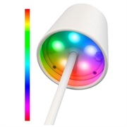 Goobay trådløs LED-bordlampe RGBW med berøringsbetjening - hvid