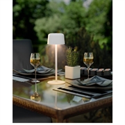 Goobay trådløs LED-bordlampe - størrelse S - hvid