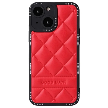 Good Luck Rhombic Grid iPhone 14 Plus Hybrid Cover