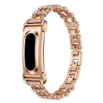 Google Fitbit Air-armbånd i zinklegering med rhinestones - rosaguld
