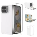 Google Pixel 10 Pro Fold Gummibelagt Plastik Cover - Hvid