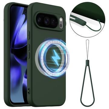 Google Pixel 10 Pro Liquid Silikone Cover - MagSafe Kompatibel - Mørkegrøn