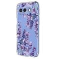 Google Pixel 10a TPU-cover med blomstermønster - Blåregn