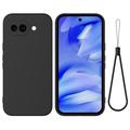 Google Pixel 10a Flydende silikone cover med håndrem - sort