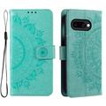 Google Pixel 10a Mandala Series Etui med Pung - Grøn
