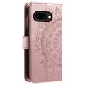 Google Pixel 10a Mandala Series Etui med Pung - Pink
