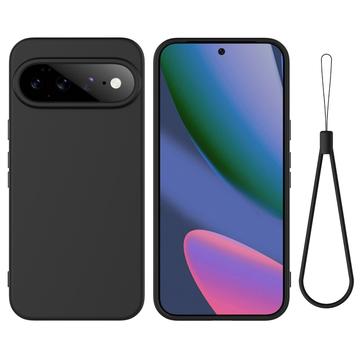 Google Pixel 11 Flydende silikone cover med håndrem - sort